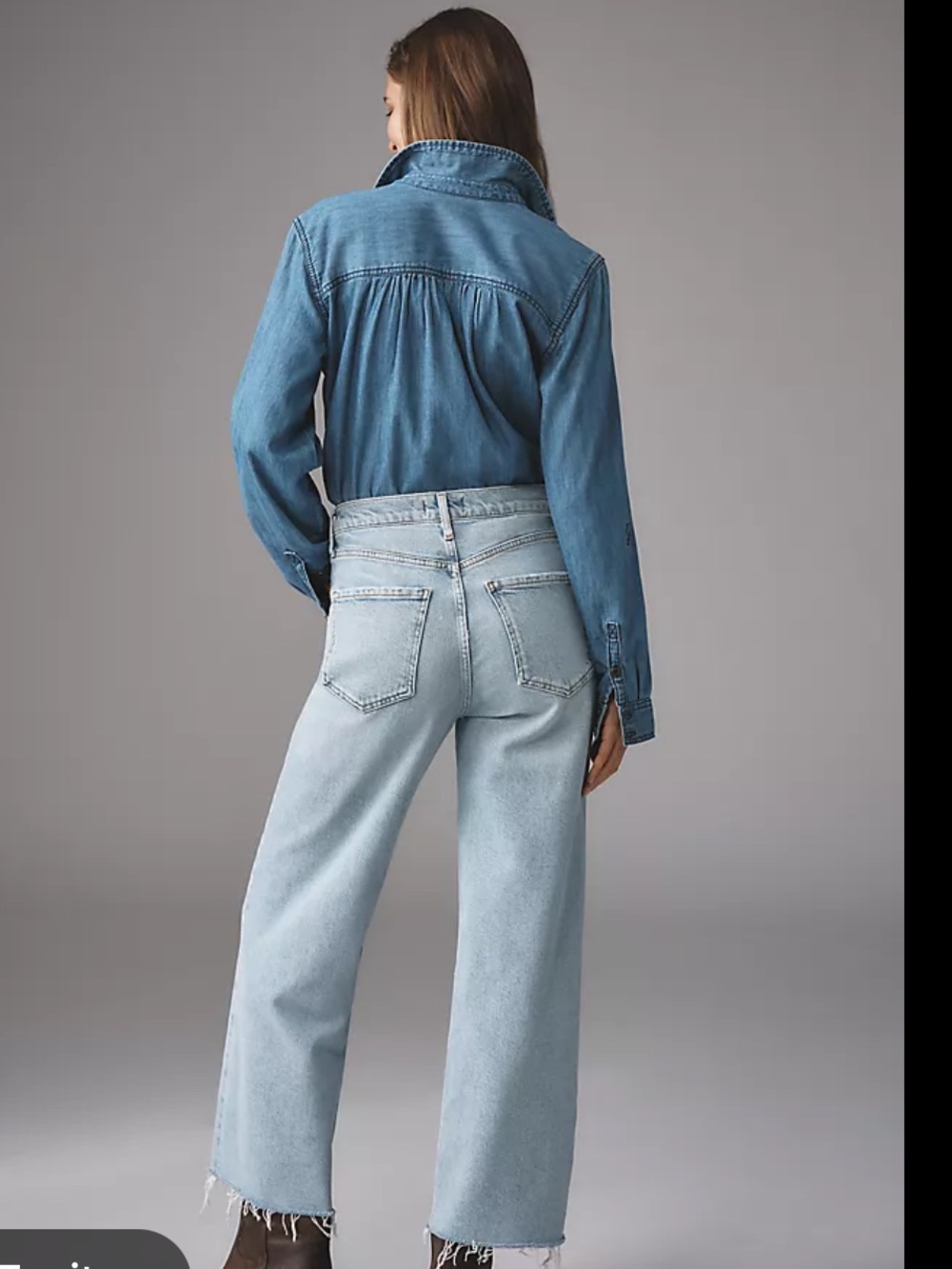 Agolde Wren Wide Leg Crop Denim Jean - Picture 2 of 6